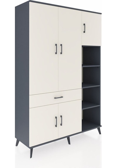 Hyperion Dolap 10 Raflı Tek Çekmeceli 5 Kapaklı 132x44x195 Antrasit-aytaşı/aytaşı Aytası/aytası Hyperion Dolap 10 Raflı Tek Çekmeceli 5 Kapaklı 132x44x195 Antrasit-aytaşı/aytaşı Aytası/aytası