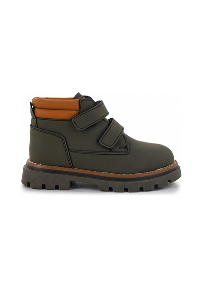 Kiko Kids Cırtlı Erkek Çocuk Bot Ayakkabı Arz 3340 Haki - Sarı