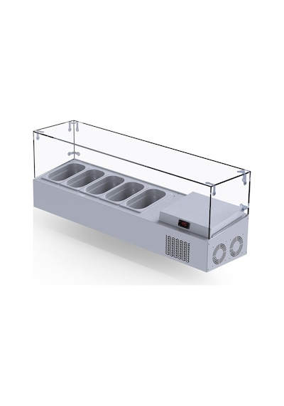 Iceinox Set Üstü Saladbar Cam Kapak Gn 1/4-150: 5 Adet