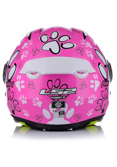 Ls2 Funny 2 Paws Çocuk Motosiklet Kaskı Pembe Pembe