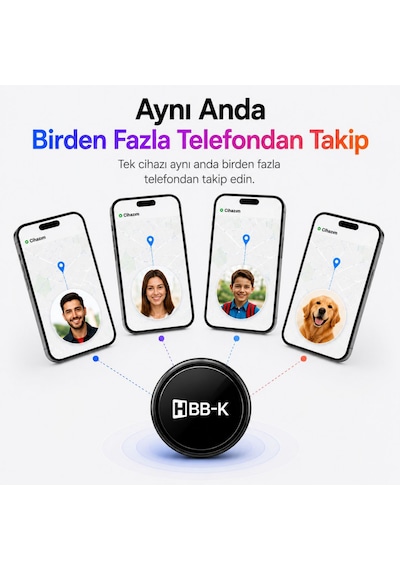 Hapro Tag Apple Uyumlu iOS & Android Airtag Akıllı Gps Siyah Tekli Paket