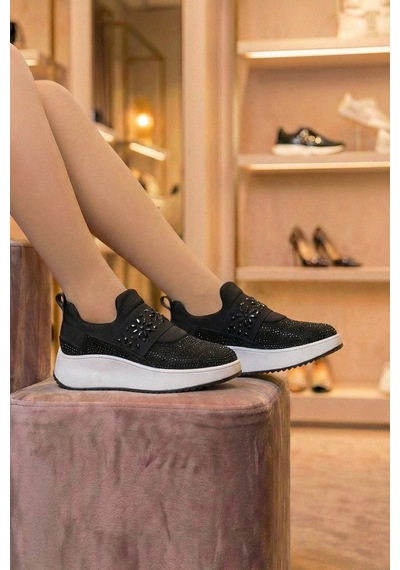Tw Tonny White Tokyo176-1-112 Taşlı Spor Sneaker Ayakkabı Siyah