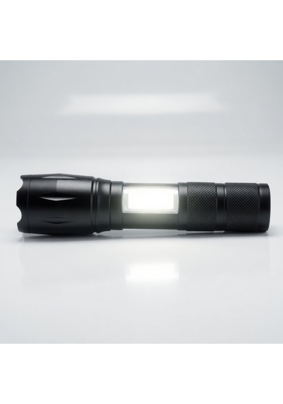 Şarjlı Zoomlu Güçlü Led Çift Aydınlatmalı Usb Portlu Güçlü El Feneri Deprem,araç,yürüyüş,doğa,kamp Aydınlatması Siyah