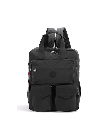1175 Büyük Boy Krinkıl Kumaş Sırt Çantası Smart Bags 01 Siyah