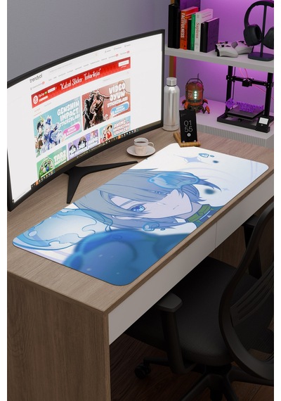 Freminet Genshin Impact Anime Gacha V3 - 90x40 Xxl Gaming Mouse Pad Fare Altlığı