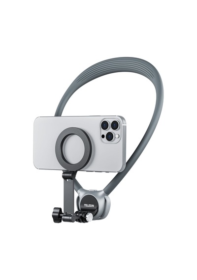 Telesın 2in1 Magnetic Neck Mount Gri P2-hnb-02-gy