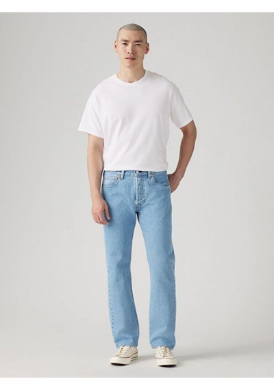 Levi's 501 Original Erkek Jean Pantolon - Ferry Building-4966 Light Indigo - Worn In