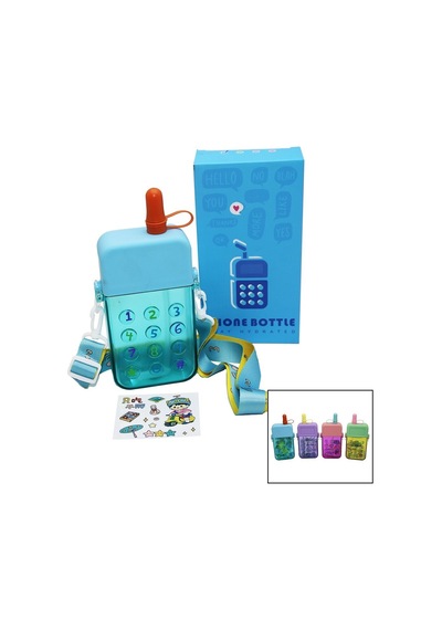 Phone Bottle Clkn-2035 Renkli Mika Kristal Suluk Matara Pipetli Ve Vidalı Kapak Ve Askılı 300ml 60 Diğer