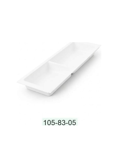 Mesan Traybond 2 Bölme Beyaz Kaşıklık 157mm 105-83-05-302 Çok Renkli