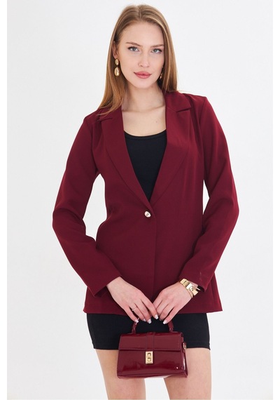 Armonika Kadın Bordo Tek Düğmeli Ceket Arm-20k001020