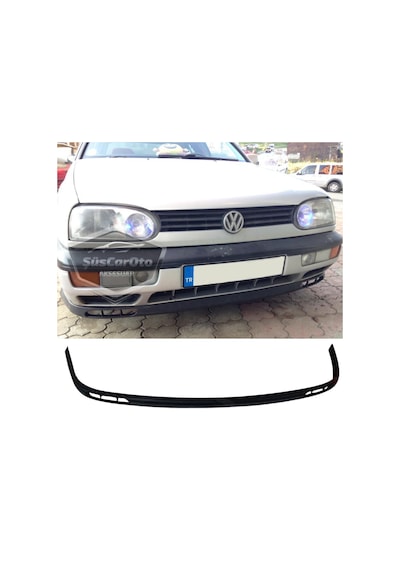 Vw Golf 3 1991-1998 Uyumlu Üniversal Laguna Lip Esnek Ön Lip 2 Parça Tampon Altı Dil Karlık Ön Ek 00 Şüscaroto Aksesuar