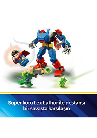 LEGO® DC Superman™ Robotu, Lex Luthor™’a Karşı 76302 - 6 Yaş ve Üzeri Süper Kahraman Sevenler için Yaratıcı Oyuncak Yapım Seti (120 Parça) LEGO® DC Superman™ Robotu, Lex Luthor™’a Karşı 76302 - 6 Yaş ve Üzeri Süper Kahraman Sevenler için Yaratıcı Oyuncak Yapım Seti (120 Parça)