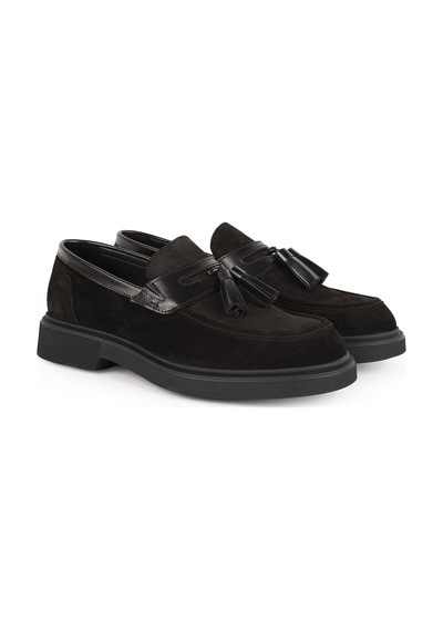 Libero Erkek Loafer Ayakkabı Siyah Hakiki Süet Deri Püsküllü Pratik Slip-on Hafif Kalın Eva Taban L6097 Libero Erkek Loafer Ayakkabı Siyah Hakiki Süet Deri Püsküllü Pratik Slip-on Hafif Kalın Eva Taban L6097