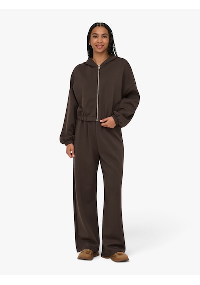 Only Onlscarlett Wıde Pant Swt Kadın Kahverengi Eşofman Altı - 15346400