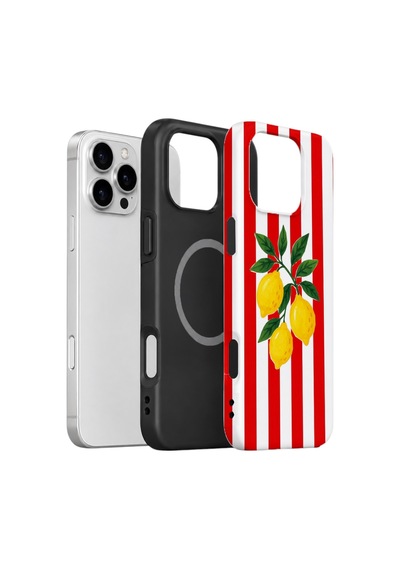 iPhone Uyumlu16 Pro Max Valestra Çift Katmanlı Magsafe Kılıf Liodor