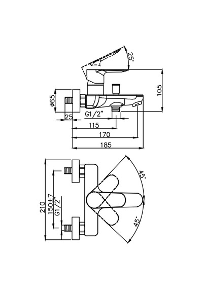 Adell Lea Banyo Bataryası -parlak Krom-15920501