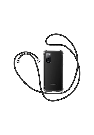 Teknomoda Samsung Uyumlu Galaxy S20 FE Kılıf Boyun Omuz Askılı İpli Şeffaf Silikon