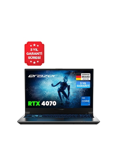 Erazer Deputy P60 MD62684-R32 i7-12650H 32 GB 1 TB SSD RTX4070 15.6" Free Dos Dizüstü Bilgisayar