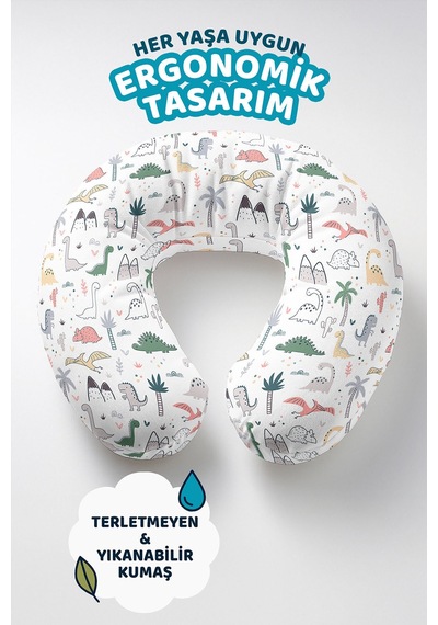 Sevimli Dinozor Desenli Pamuklu Boyun Yastığı-renkli Doğal Figürlü Çocuk & Yetişkin Seyahat Yastığı Koyu Kumlu Saks Mavisi Sevimli Dinozor Desenli Pamuklu Boyun Yastığı-renkli Doğal Figürlü Çocuk & Yetişkin Seyahat Yastığı Koyu Kumlu Saks Mavisi