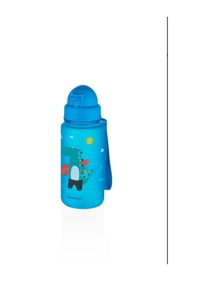 Benisa Shop Uzspace 400 Ml Trıtan Sevimli Hayvan Desenli Çocuk Suluk MAvi