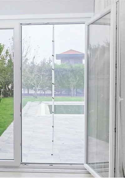 Mıknatıslı Kapı Sinekliği 105x210 Cm Raptiye Ve Cırt Bant 105 X 210 Mıknatıslı Tül