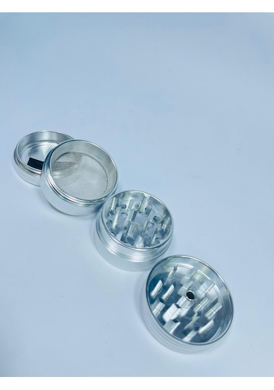 Çelik TutunÖğütücü 4 Katmanlı Paslanmaz Grinder SilverRenk//40mm