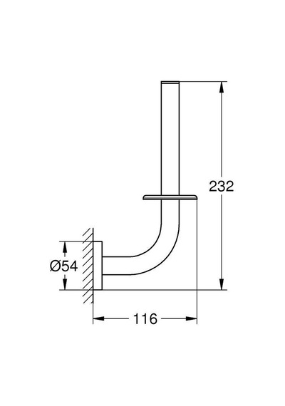 Grohe Essentials Yedek Tuvalet Kağıtlığı Mat Siyah - 1024692430 Siyah