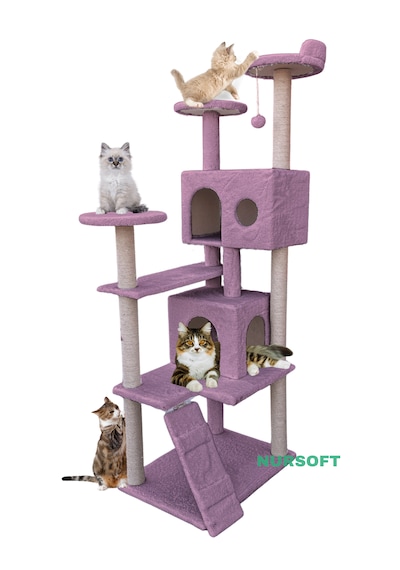 Nursoft Kule Kedi Evi Tırmalama