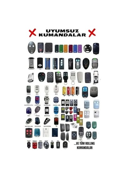 Mhz Uzaktan Kumanda - Akıllı - Kodlanabilir Garaj - Kepenk - Bariyer - Alarm - Araç Vs Diğer