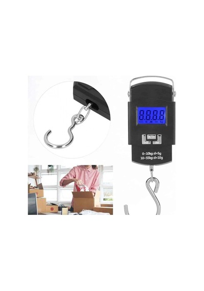 50 Kg Dijital Ekranlı El Kantarı Kancalı Portatif Ağırlık Ölçer