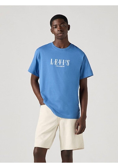 Levi's Lse Ss Relaxed Fit Tee Serif Logo Dutch Mavi Erkek T-shirt A2082-0261-4737 Mavi