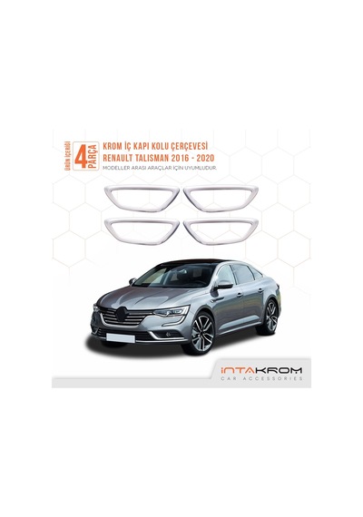 Renault Talisman Krom İç Kapı Kolu Çerçevesi 4 Parça 2016 - 2020 Ve Üzeri