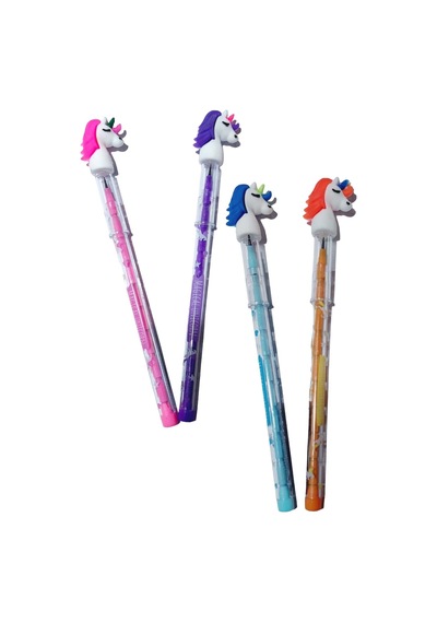 4 Adet Unicorn Başlıklı Yumurtalan Kuşun Kalem Çok Renkli