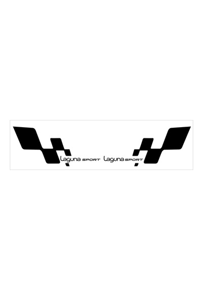 Renault Laguna İçin Uyumlu Aksesuar Sport Bayraklı Sticker Set 2 Adet