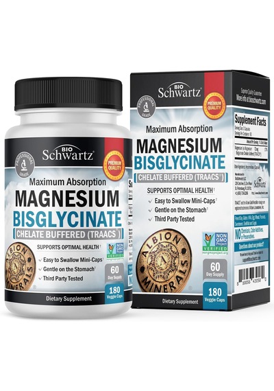 Bioschwartz Magnesium Bisglycinate Bone & Joint Support 180 Caps Aromasız