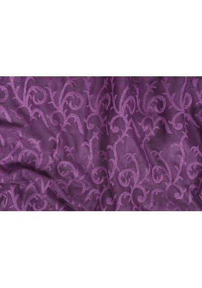 Şal Model Mor Renk Hazır Dikilmiş Pileli Fon Perde 75x260 Cm Mor