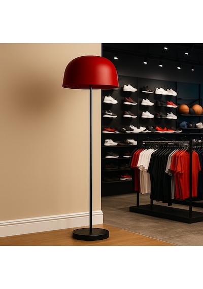 Rougemotion Metal Lambader Oturma Odası & Yatak Odası & Salon Lambader Kırmızı