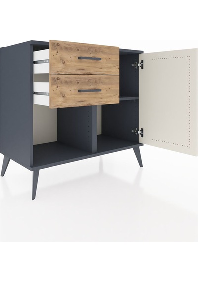 Hyperion Şifonyer Tek Raflı 2 Çekmeceli Tek Kapaklı 88x44x80 Antrasit-aytaşı/çam Aytaşı/çam Hyperion Şifonyer Tek Raflı 2 Çekmeceli Tek Kapaklı 88x44x80 Antrasit-aytaşı/çam Aytaşı/çam