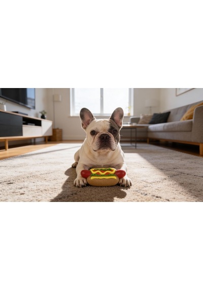 Runaway Sesli Köpek Oyuncağı - Dayanıklı Hot Dog Vinil