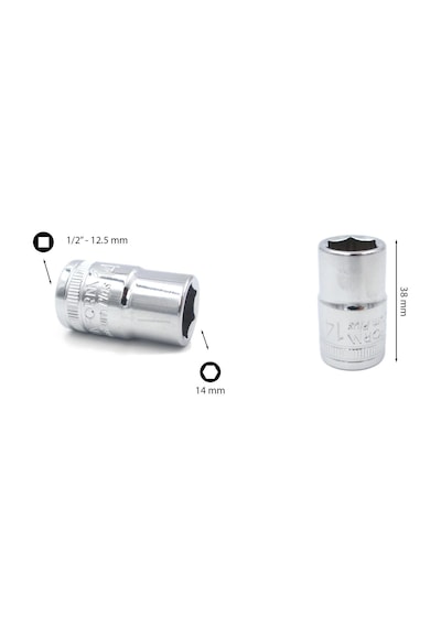 Ceta Form 14 mm 1/2” 6 Köşe Lokma Anahtar C22-H14
