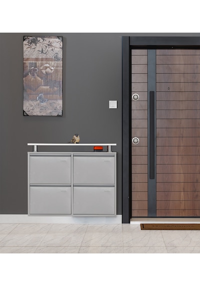 Kaser Metal 2+2 Li Metal Ayakkabılık Gri