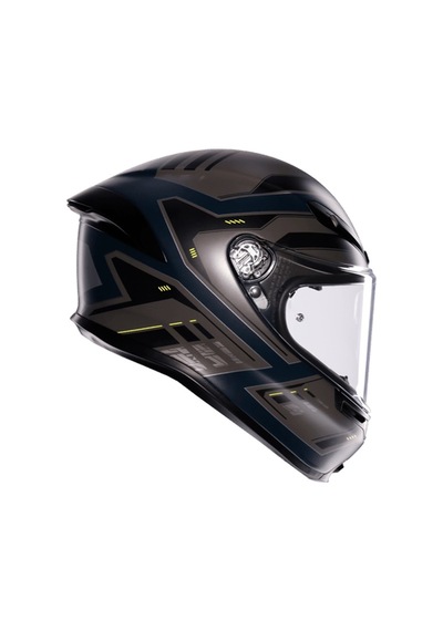 Agv K6 S Mplk Enhance Matt Grey Yellow Fluo Kapalı Kask Siyah