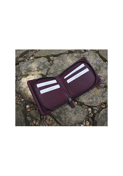Toro Nero %100 Hakiki Deri Cüzdanı Orta Boy Bordo Bordo