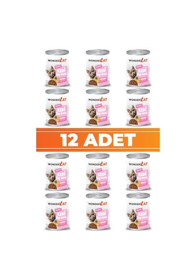 Wondercat Tavuklu Yavru Kedi Konservesi 400gr X 12 Adet