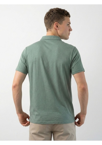 Regular Fit Erkek Polo K.kol Yeşil