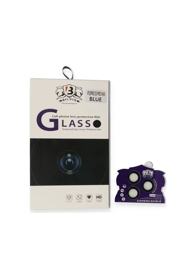 Mey İthalat iPhone Uyumlu 15 Pro Max Bilvis Titan Kamera Lens - Lacivert Renkli