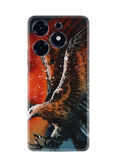 Tecno Spark 10 Pro Kılıf Silikon Desen Özel Seri Kartal Uçarken 1718