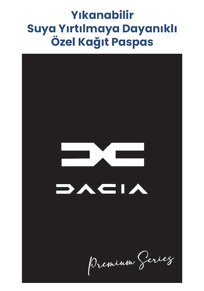 Suya Dayanıklı Yıkanabilir Dacia Oto Paspas Kağıdı Siyah 50 Adet