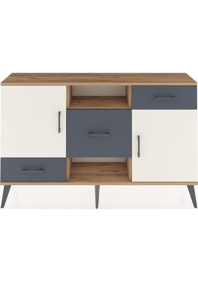 Arges Konsol 4 Raflı 3 Çekmeceli 2 Kapaklı 132x30x83 Çam-aytaşı/antrasit Aytaşı/antrasit Arges Konsol 4 Raflı 3 Çekmeceli 2 Kapaklı 132x30x83 Çam-aytaşı/antrasit Aytaşı/antrasit