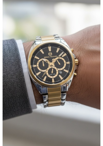 Sergio Tacchini Gold Gümüş Çelik Kordon Erkek Kol Saati L.st.1.10095.4 Gold - Gümüş